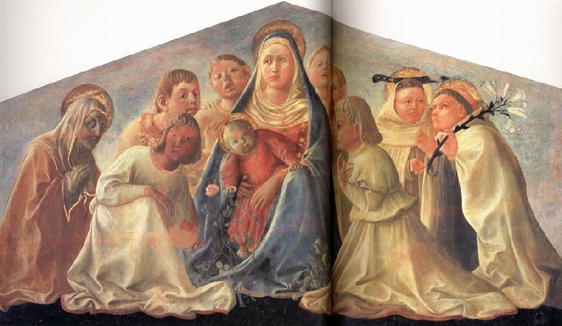 Fra Filippo Lippi Madonna of Humility with Angels and Carmelite Saints Sweden oil painting art